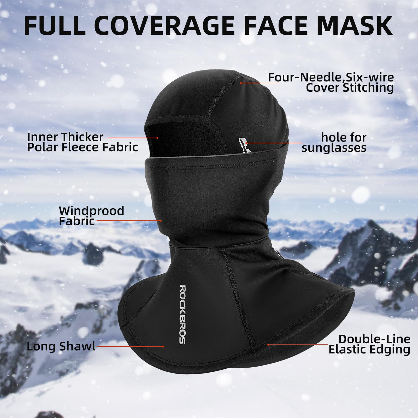 Winter Balaclava Ski Mask With Breathable Nose Holes – Windproof Fleece Face & Neck Warmer For Men, Women, Kids