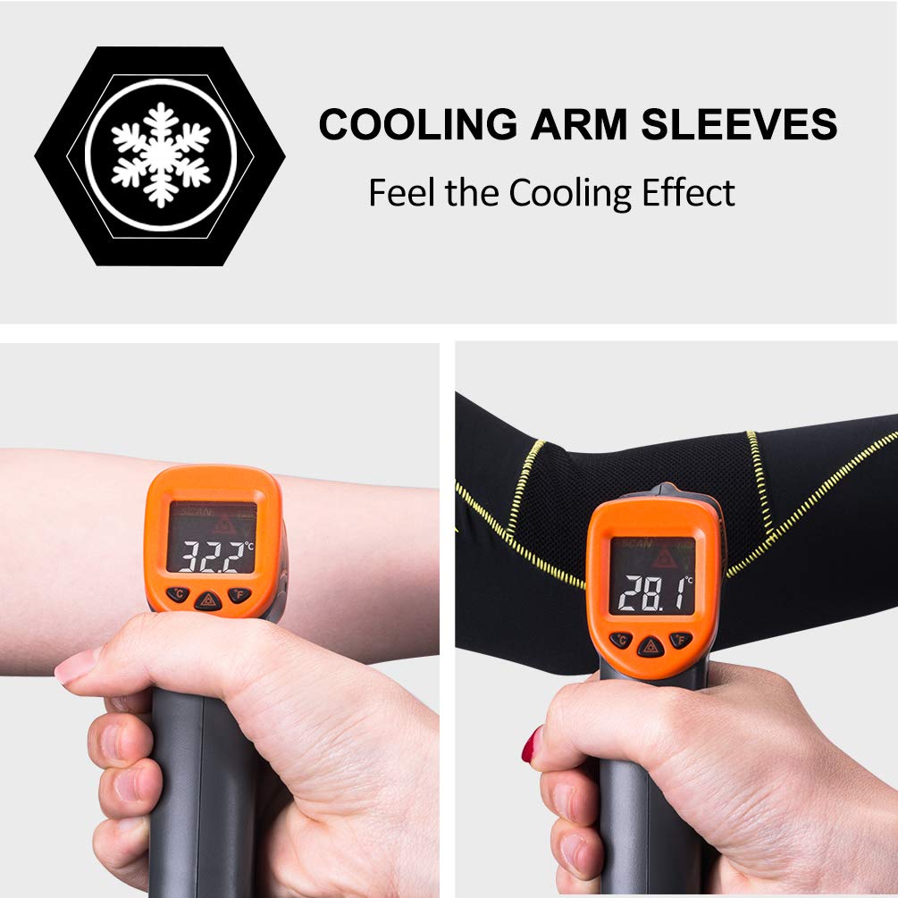 ROCKBROS Sun Protection Arm Sleeves Cooling for Running Golf Fishing Cycling - ROCKBROS
