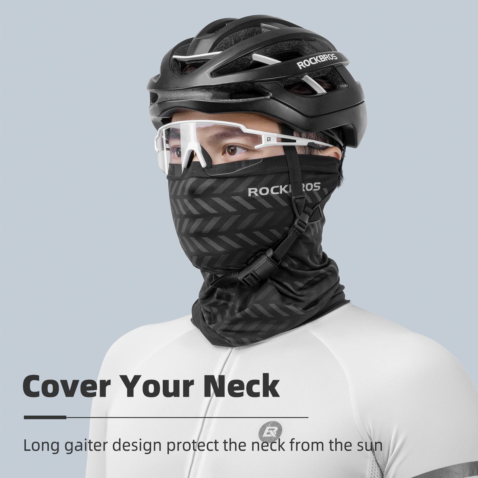 ROCKBROS Cooling Neck Gaiter Face Mask Fishing Scarf Face Cover for Men Women - ROCKBROS