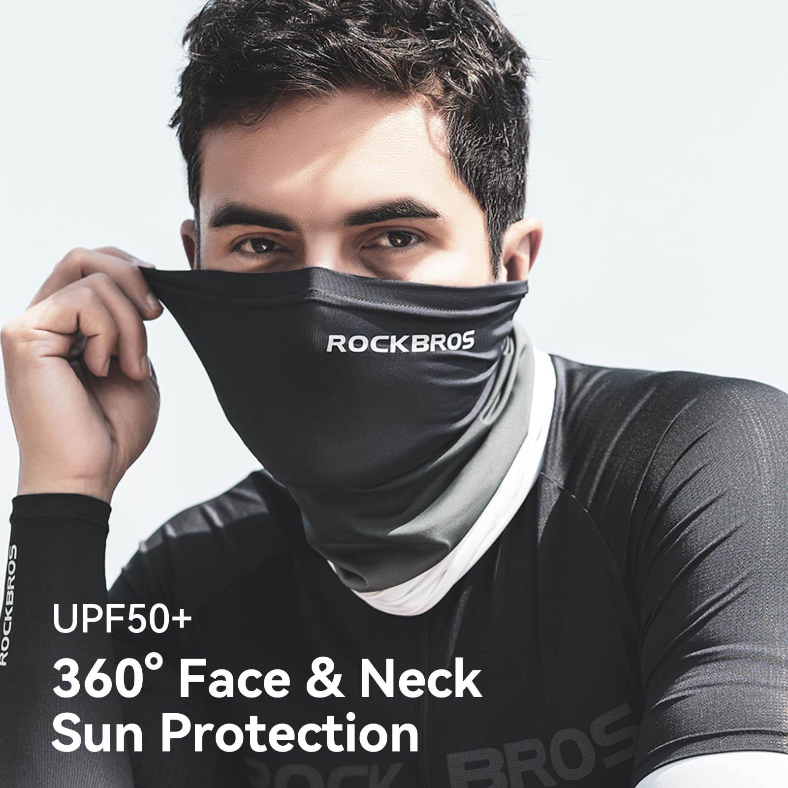 ROCKBROS Cooling Neck Gaiter Face Mask Fishing Scarf Face Cover for Men Women - ROCKBROS