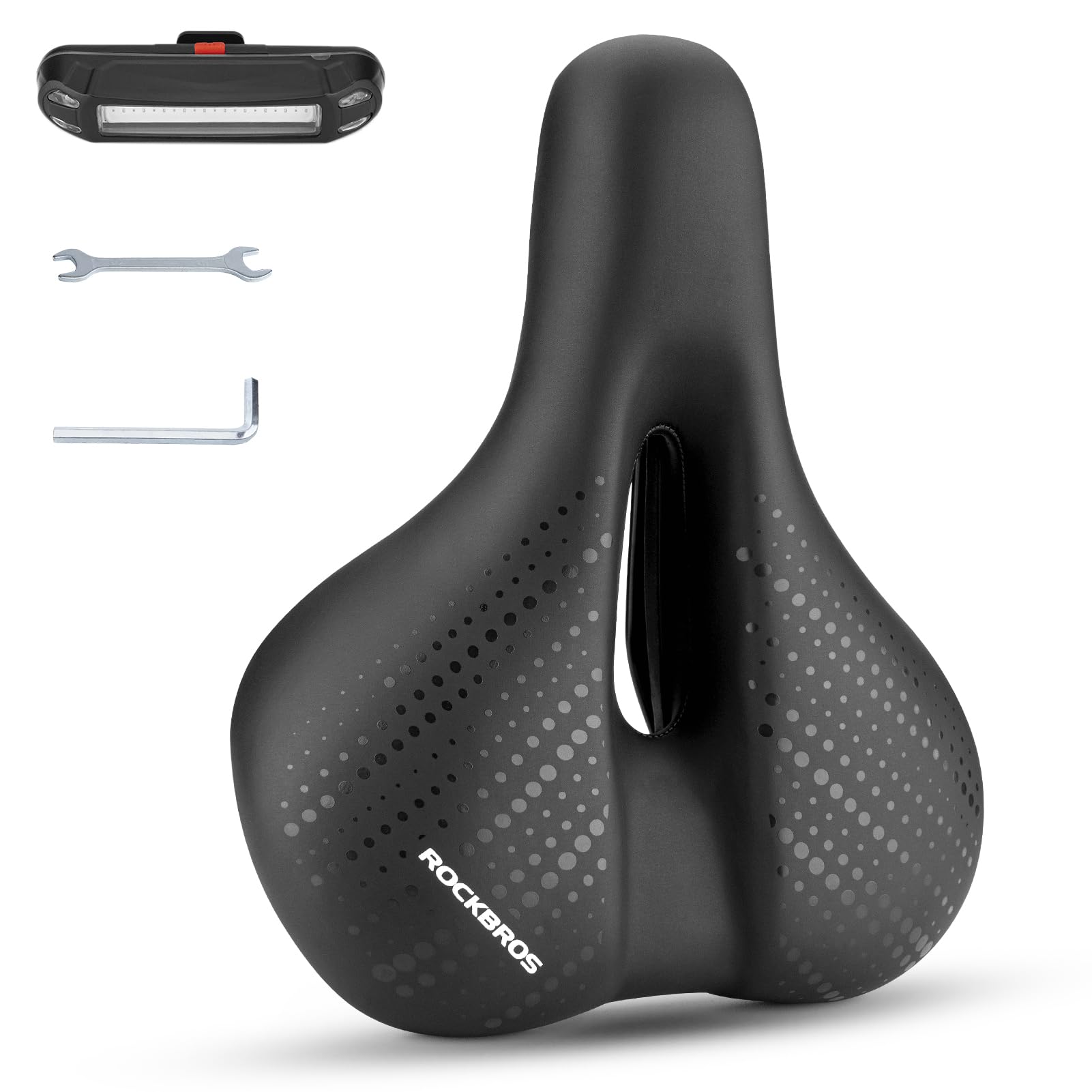 ROCKBROS Comfort Gel Bike Seat Breathable Waterproof Saddle Cruiser/Mountain/Fat Bikes