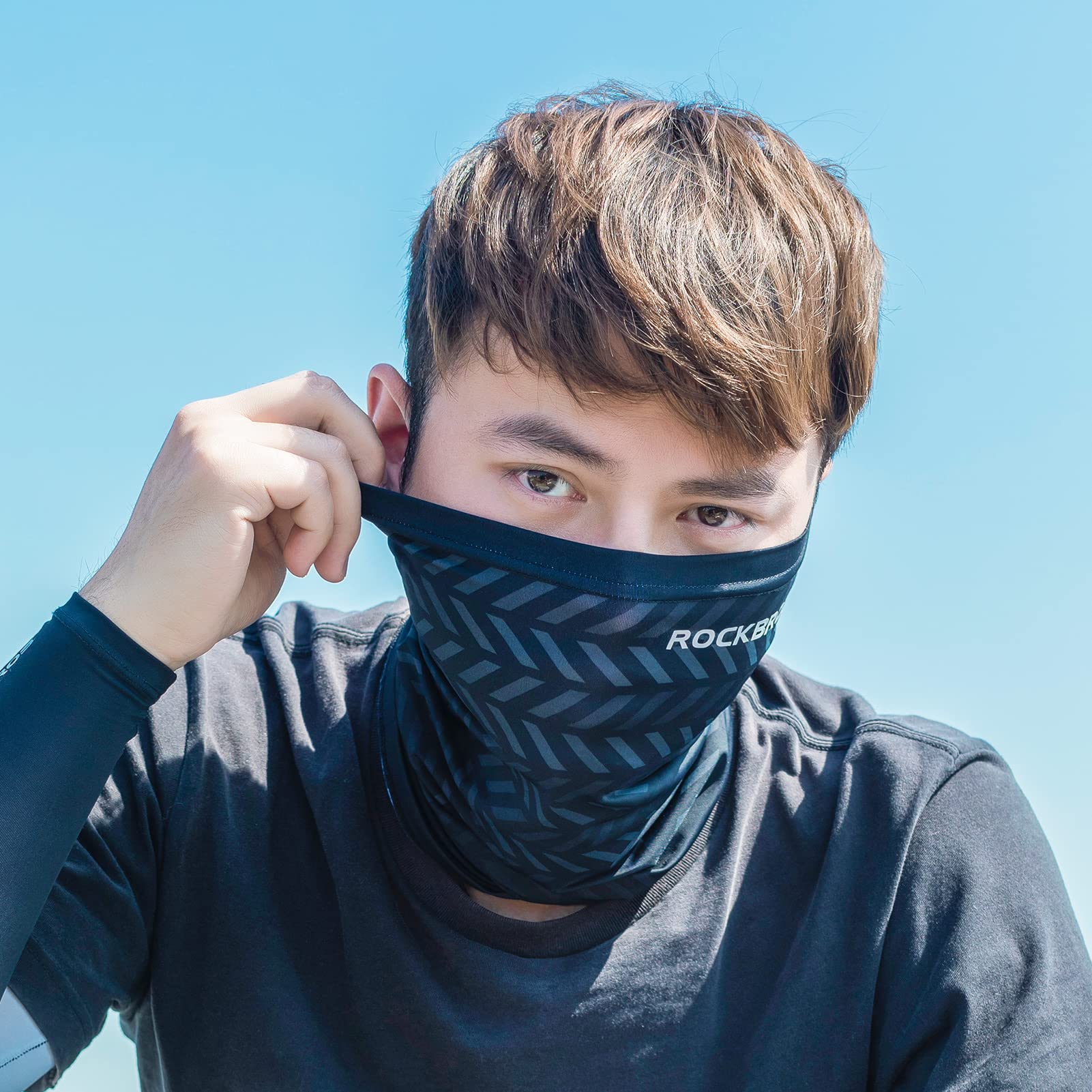 ROCKBROS Cooling Neck Gaiter Face Mask Fishing Scarf Face Cover for Men Women - ROCKBROS