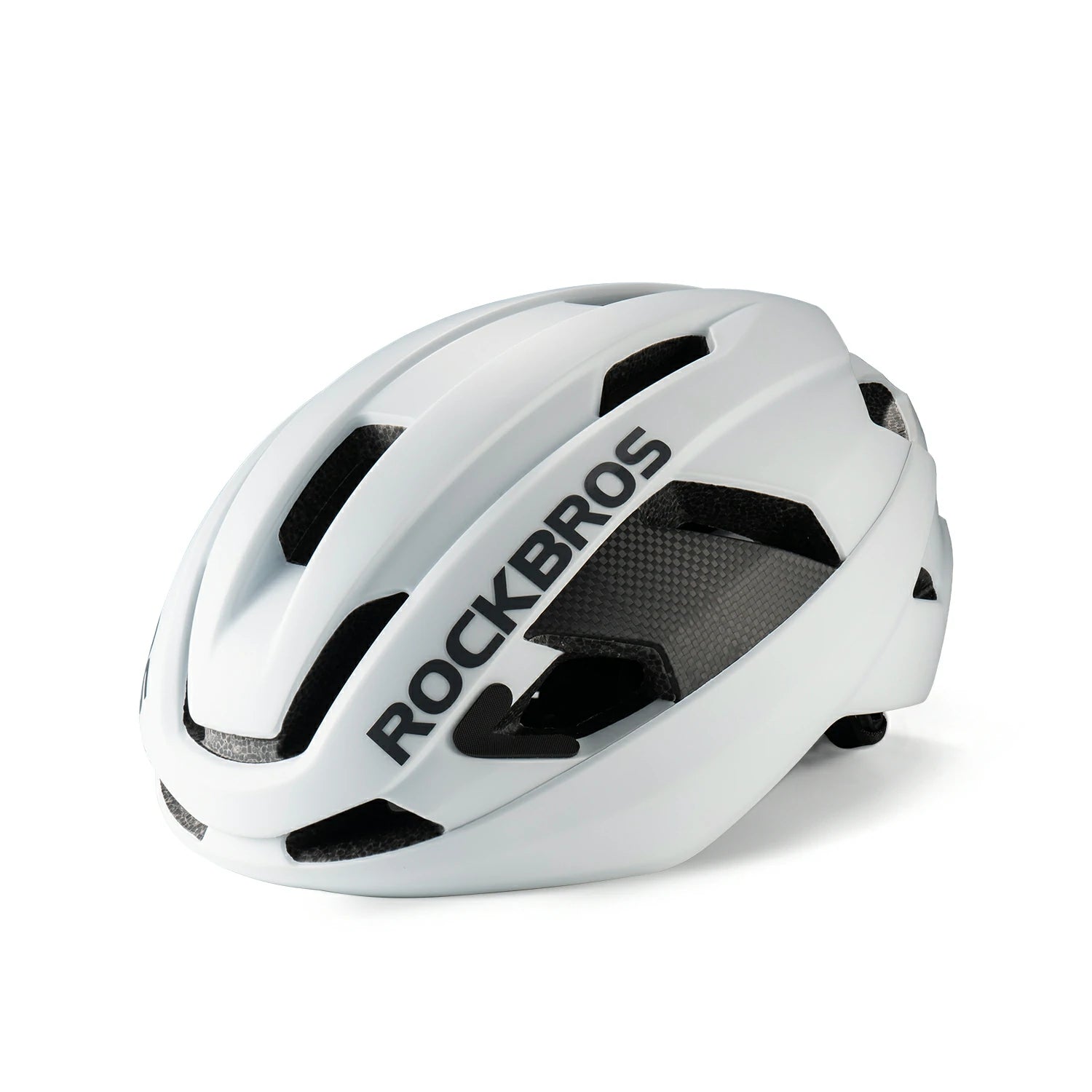 carbon-fiber-cycling-helmet-antibacterial-lining-ventilated-adjustable-fit-3d-grid-safety-protection#color_white