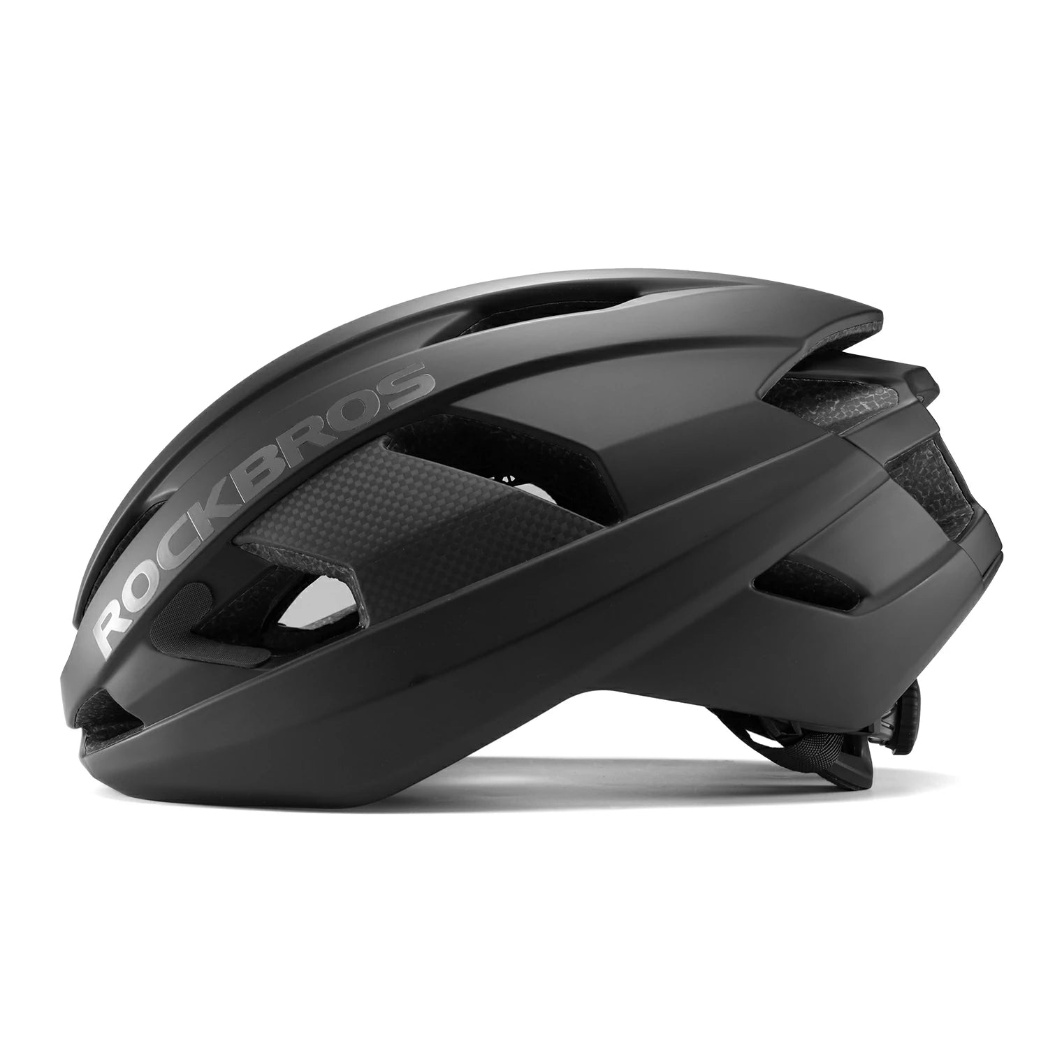 carbon-fiber-cycling-helmet-antibacterial-lining-ventilated-adjustable-fit-3d-grid-safety-protection#color_black