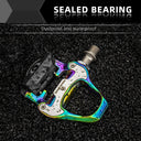 ROCKBROS Lightweight Clipless Pedals with Cleats Compatible with SPD-SL - ROCKBROS