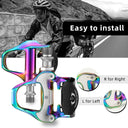 ROCKBROS Lightweight Clipless Pedals with Cleats Compatible with SPD-SL - ROCKBROS