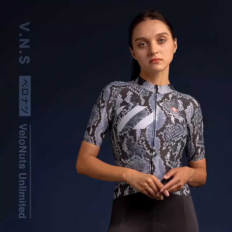 VeloNuts Women‘s Cycling Jersey Dragon-Blanc