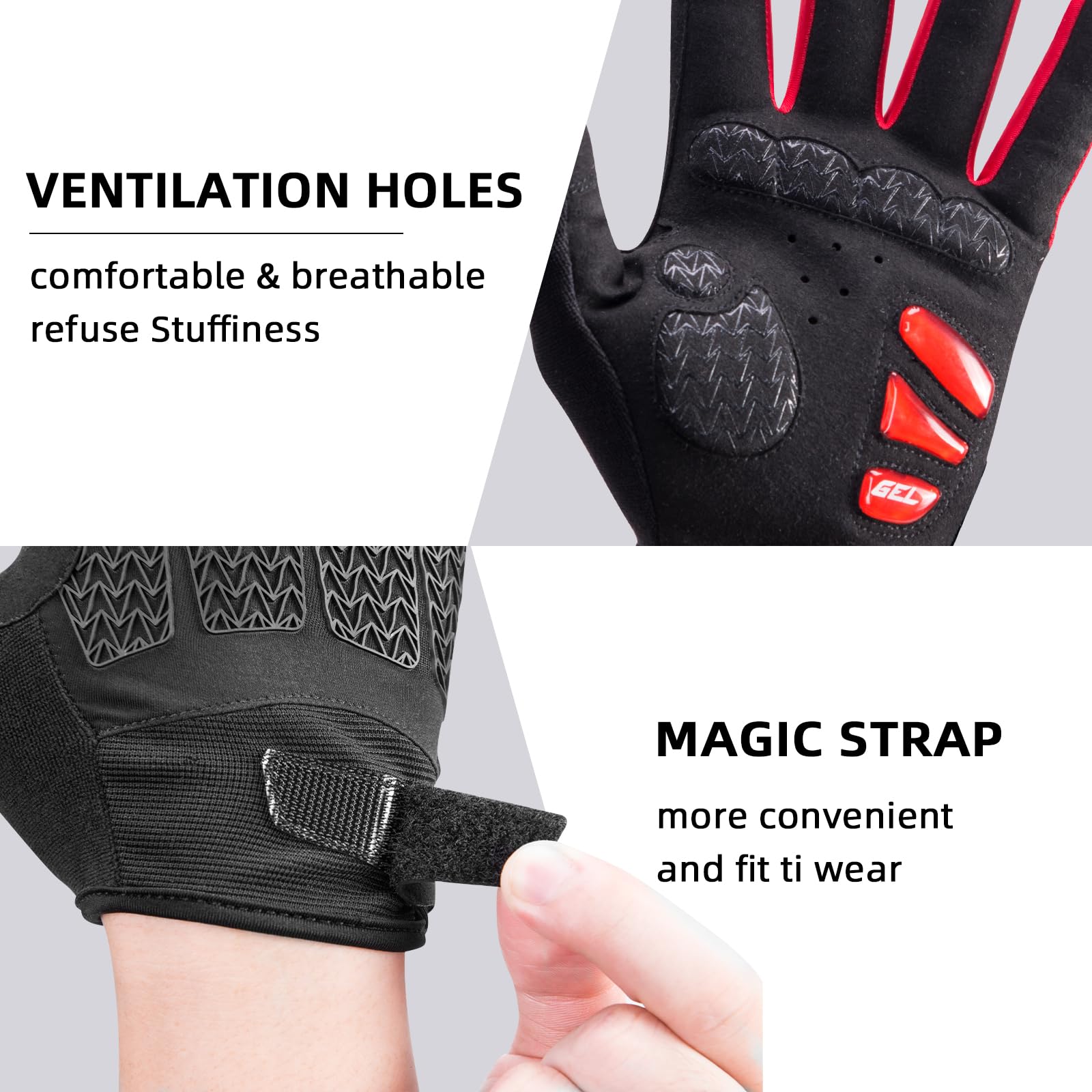 ROCKBROS Winter Cycling Windproof Anti-Slip Thermal Bike Gloves for Cycling,Biking,Running