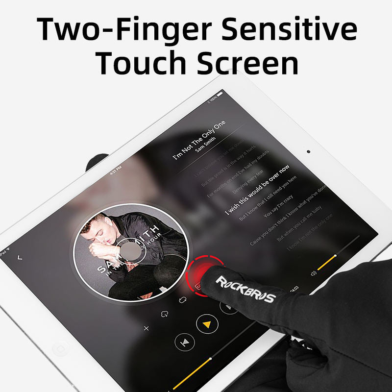 Fleece-Lined Thickened Full Finger Double-Layer Ski Gloves