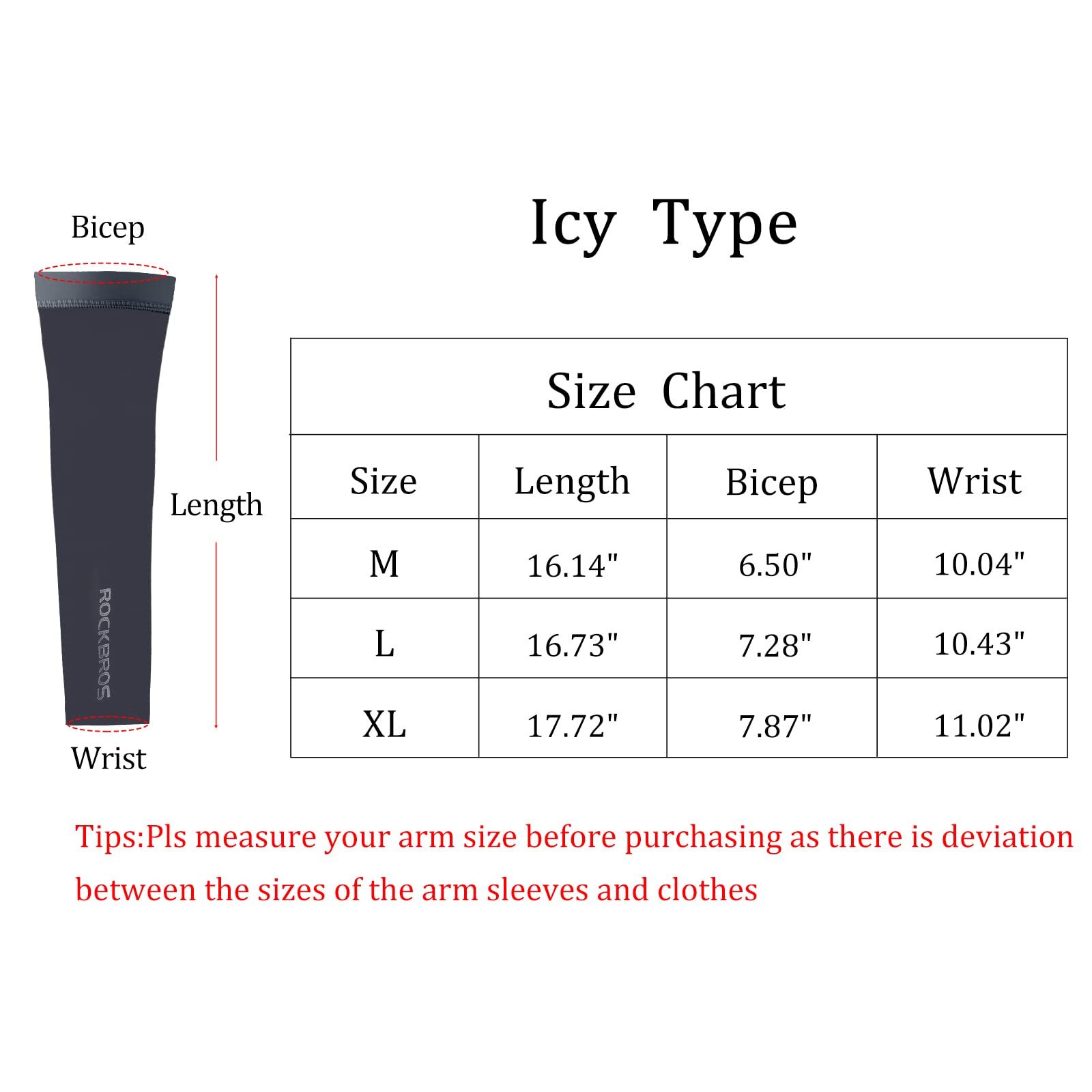 ROCKBROS Sun Protection Arm Sleeves Cooling for Running Golf Fishing Cycling - ROCKBROS