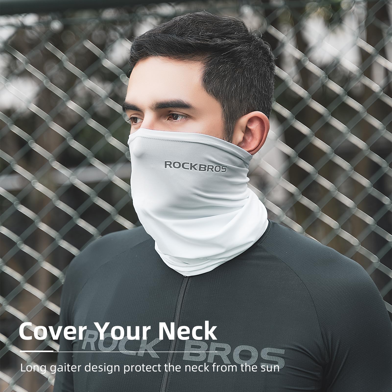 ROCKBROS Cooling Neck Gaiter Face Mask Fishing Scarf Face Cover for Men Women - ROCKBROS