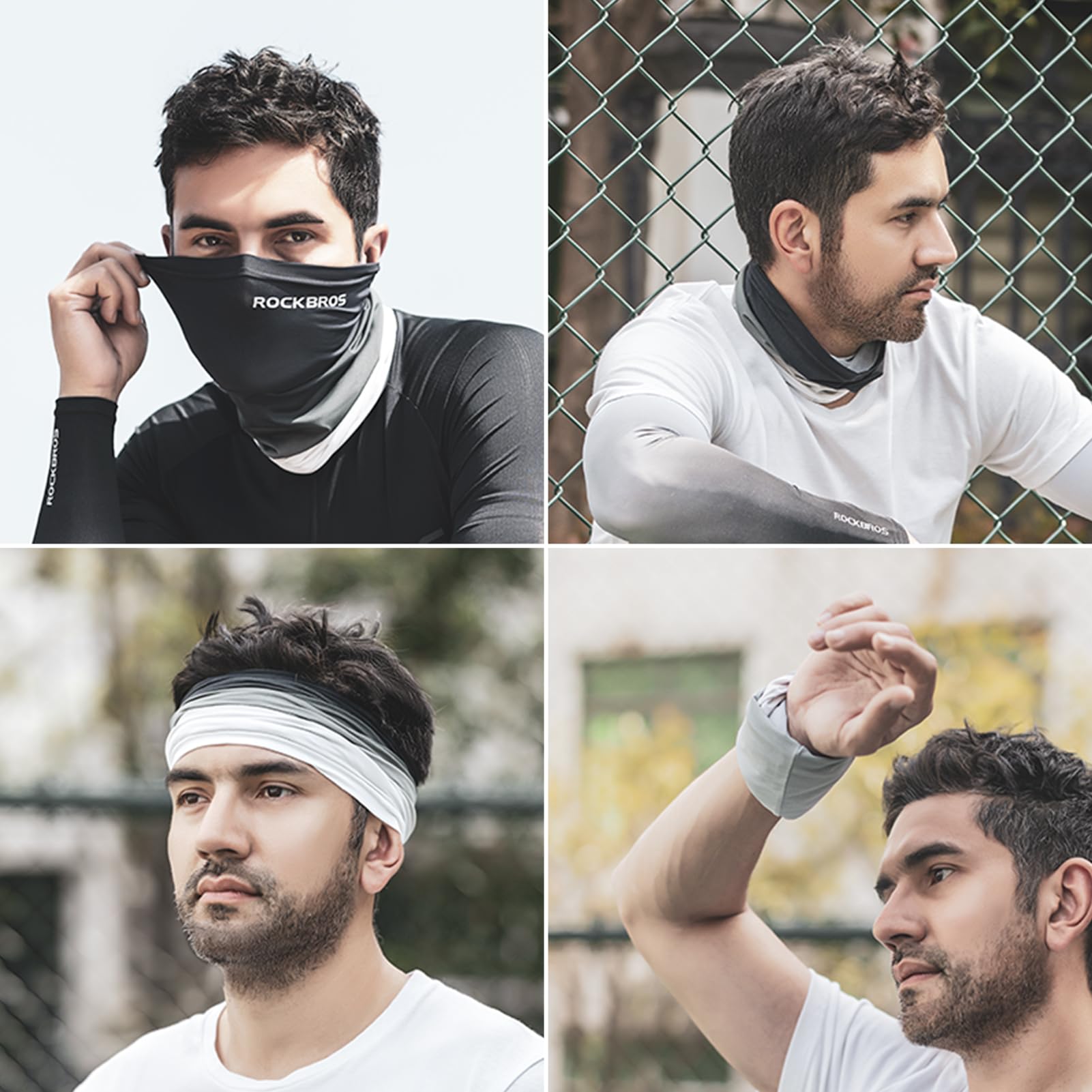 ROCKBROS Cooling Neck Gaiter Face Mask Fishing Scarf Face Cover for Men Women - ROCKBROS