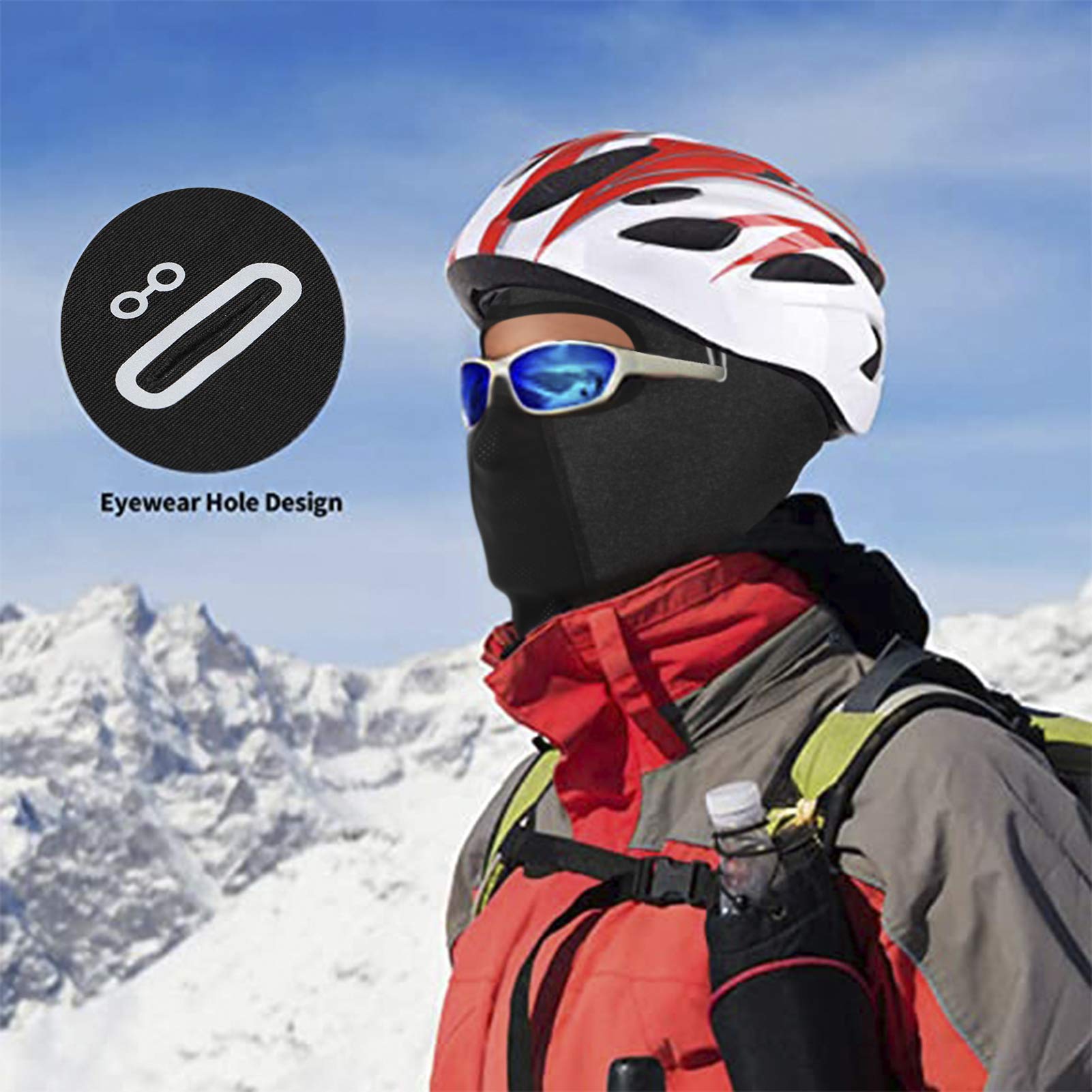 thumbnail image 2 of ROCKBROS Ski Mask Balaclava - Winter Thermal Face Mask For Cycling, Snowboarding & Cold Weather 2 of 11