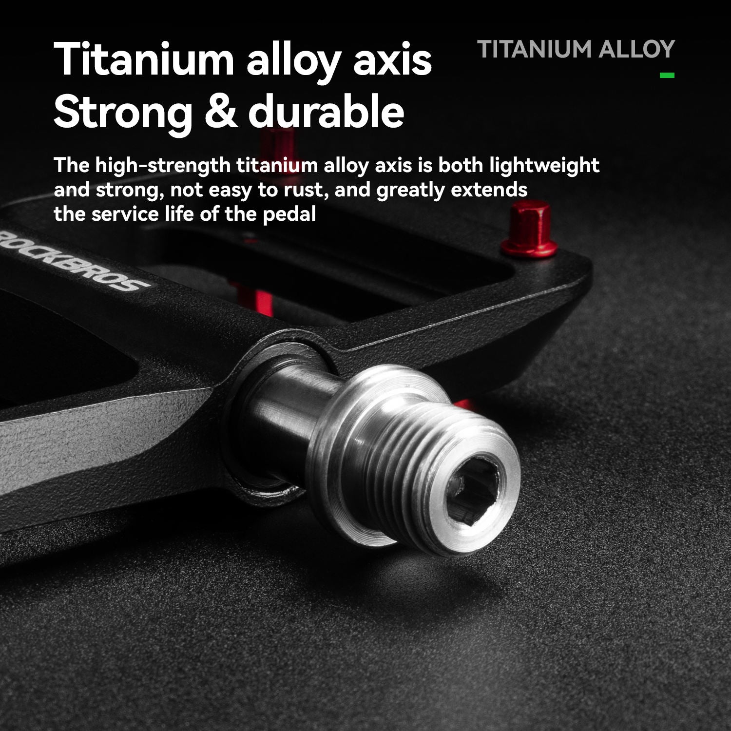 Bike Pedals Titanium Axle Magnesium Alloy 3-Bearing