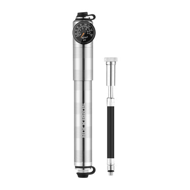 ROCKBROS Portable Ultralight Aluminum Bike Pump 160PSI  Baromete  Cycling Inflators