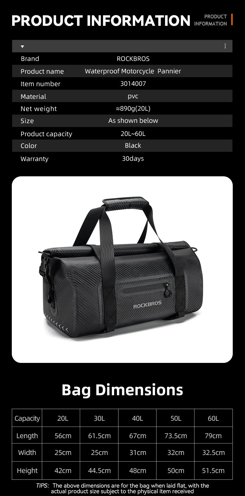 Waterproof Motorcycle Pannier