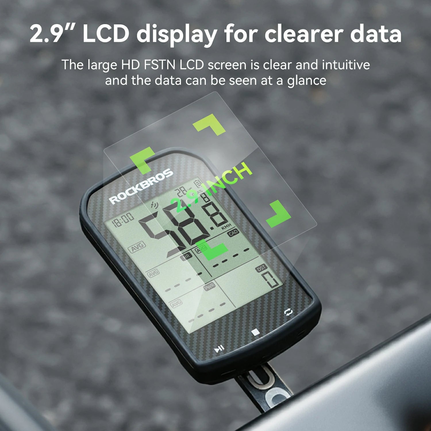 Kabelloser GPS Fahrradcomputer M1  Wasserdichter Tacho Mit ANT+ & Bluetooth  5.0, Kilometerzhler Fahrradtachos Kabellos Mit Schnellverschluss