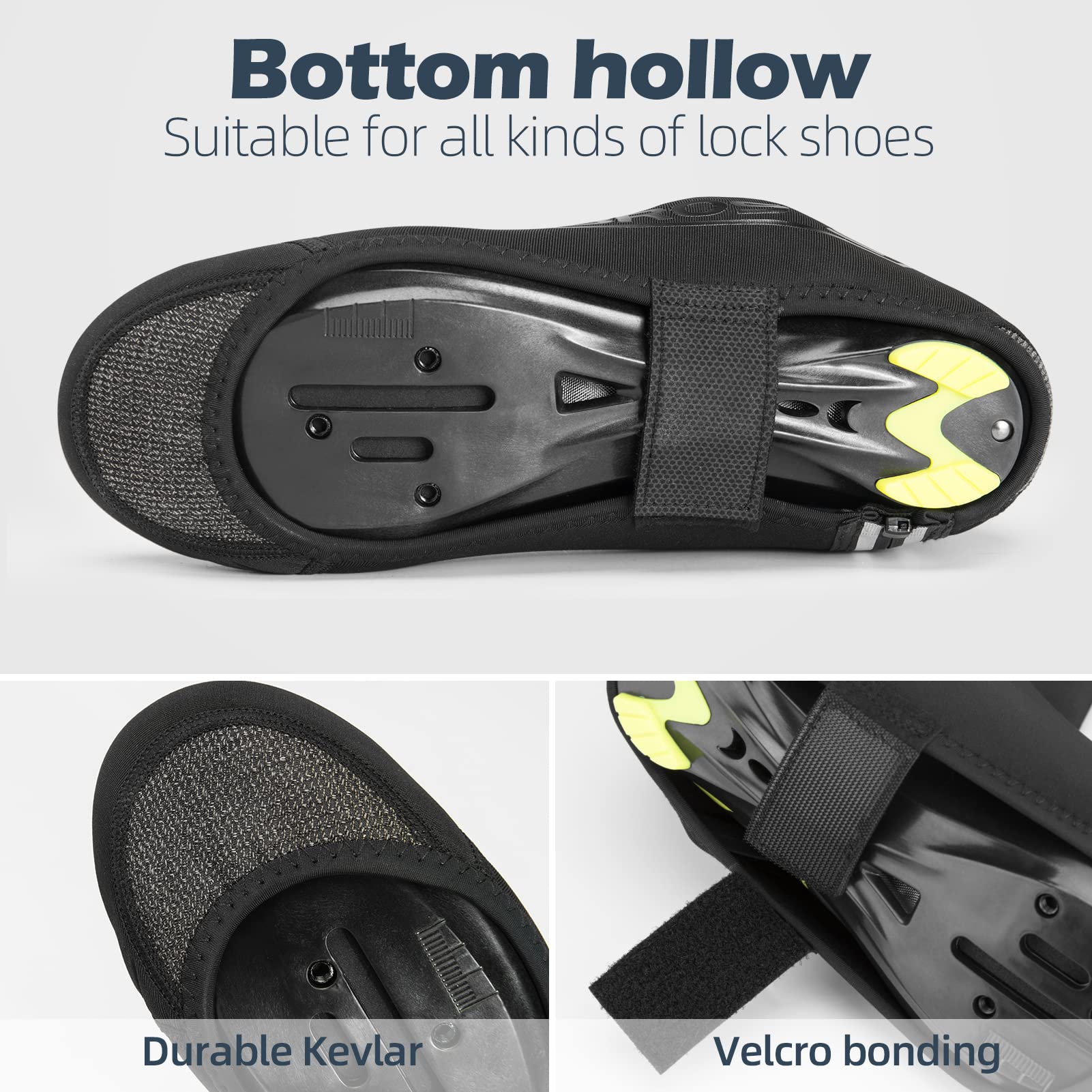 ROCKBROS Winter Windproof Thermal Cycling Shoe Covers - ROCKBROS