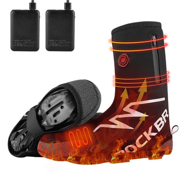 ROCKBROS Heated Cycling Shoe Covers with 5000mAh Battery Water-Resistant - ROCKBROS