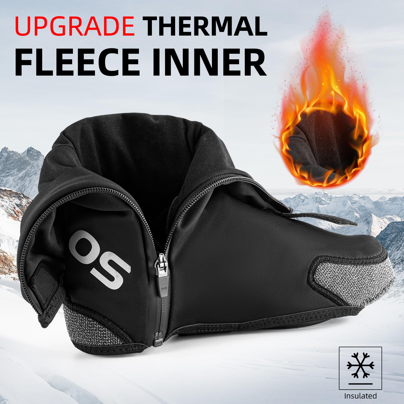 ROCKBROS Heated Cycling Shoe Covers with 5000mAh Battery Water-Resistant - ROCKBROS