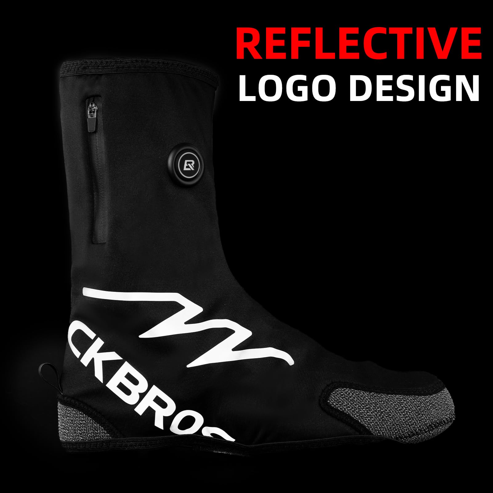 ROCKBROS Heated Cycling Shoe Covers with 5000mAh Battery Water-Resistant - ROCKBROS