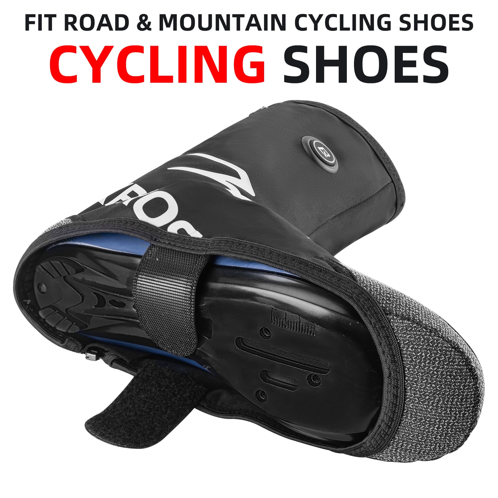 ROCKBROS Heated Cycling Shoe Covers with 5000mAh Battery Water-Resistant - ROCKBROS