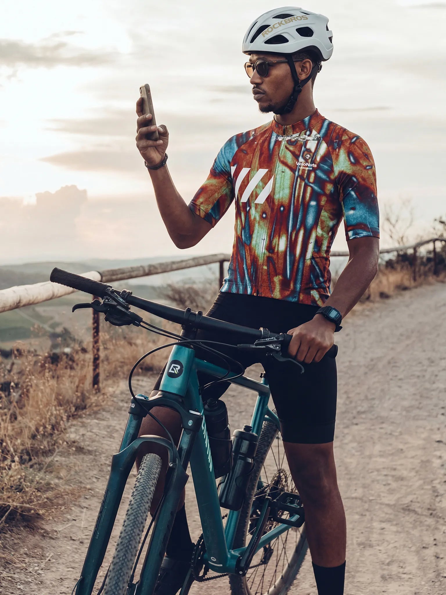 Men's Cycling Jersey Ink Burst#Type_Rust Vein