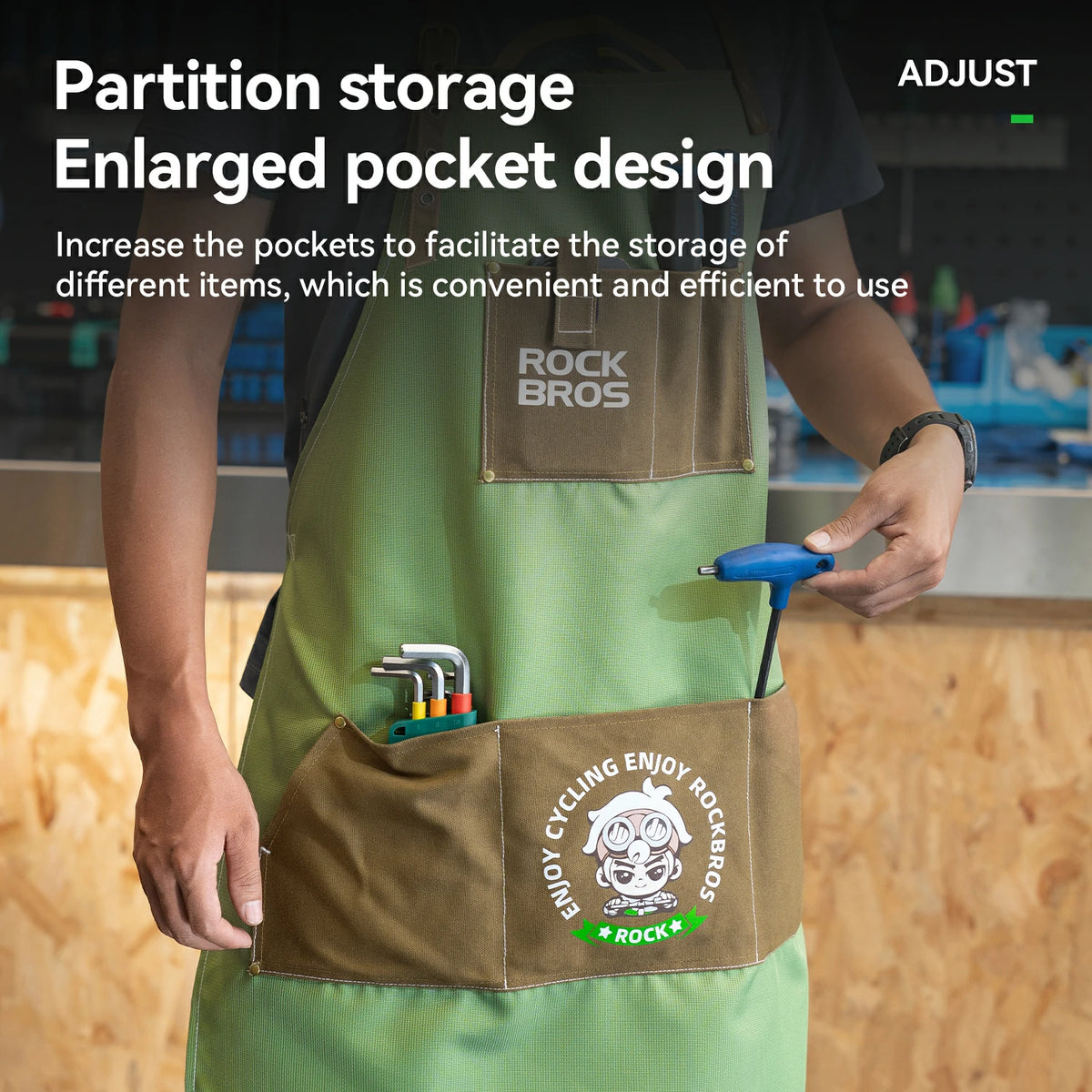 ROCKBROS Work Aprons for Men Women with Large Pockets, Wear