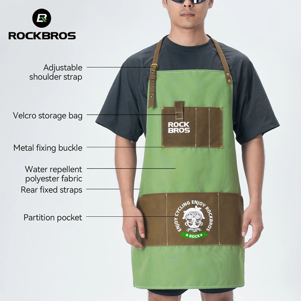 ROCKBROS Work Aprons for Men Women with Large Pockets, Wear