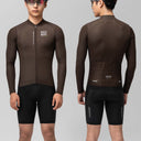 ROAD TO SKY Men's Cycling Long Sleeve Jersey ¢ò Dark Brown