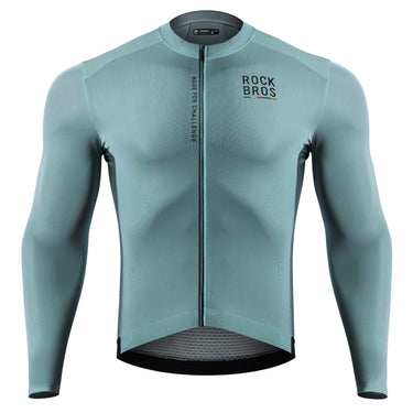 ROAD TO SKY Men's Cycling Long Sleeve Jersey ¢ò Mist Gray