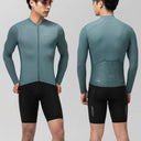 ROAD TO SKY Men's Cycling Long Sleeve Jersey ¢ò Mist Gray