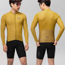 ROAD TO SKY Men's Cycling Long Sleeve Jersey ¢ò Yellow-Brown