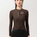 ROAD TO SKY Women's Cycling Long-Sleeved Jersey ¢ò Dark Brown