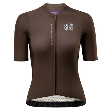 ROAD TO SKY Women's Cycling Short-Sleeved Jersey ¢ò Dark Brown