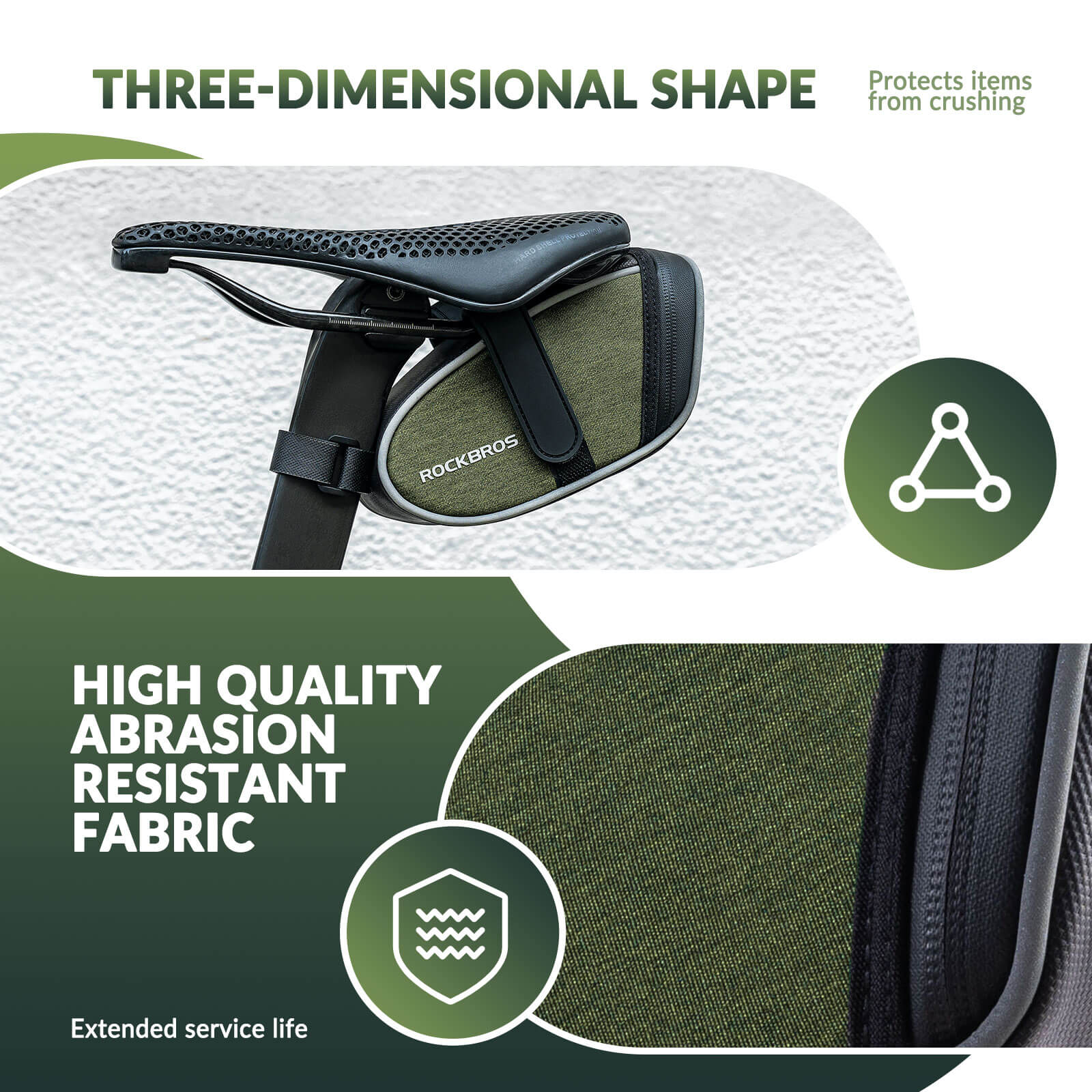 ROCKBROS Bicycle Saddle Bag 0.45L – Compact Storage, Big Convenience!​ 