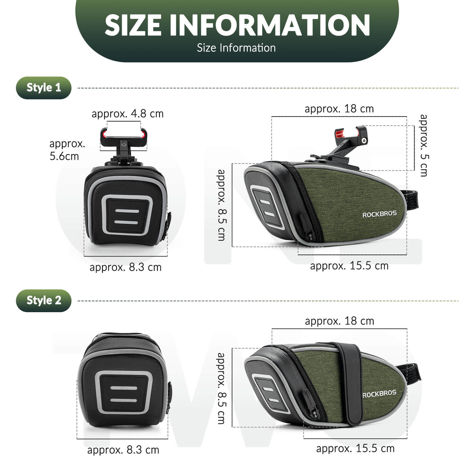 ROCKBROS Bicycle Saddle Bag 0.45L – Compact Storage, Big Convenience!​ 