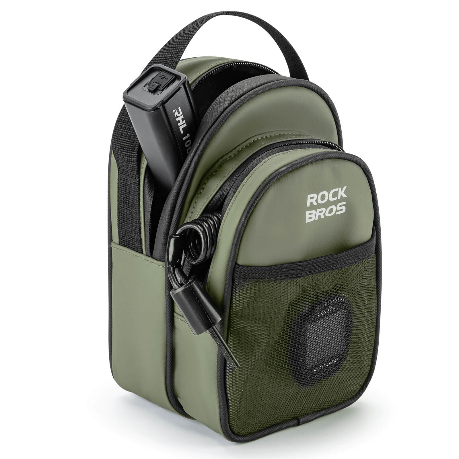 ROCKBROS Front Hanger Bag 1.8L – The Ultimate Storage Upgrade for Your Folding Bike!​ #Color_Green