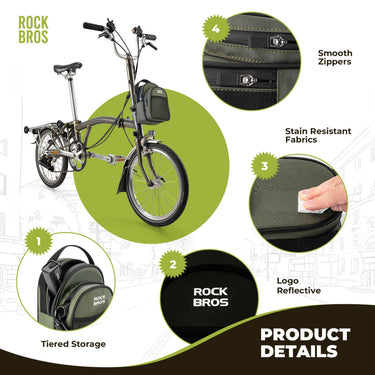 ROCKBROS Front Hanger Bag 1.8L – The Ultimate Storage Upgrade for Your Folding Bike!​