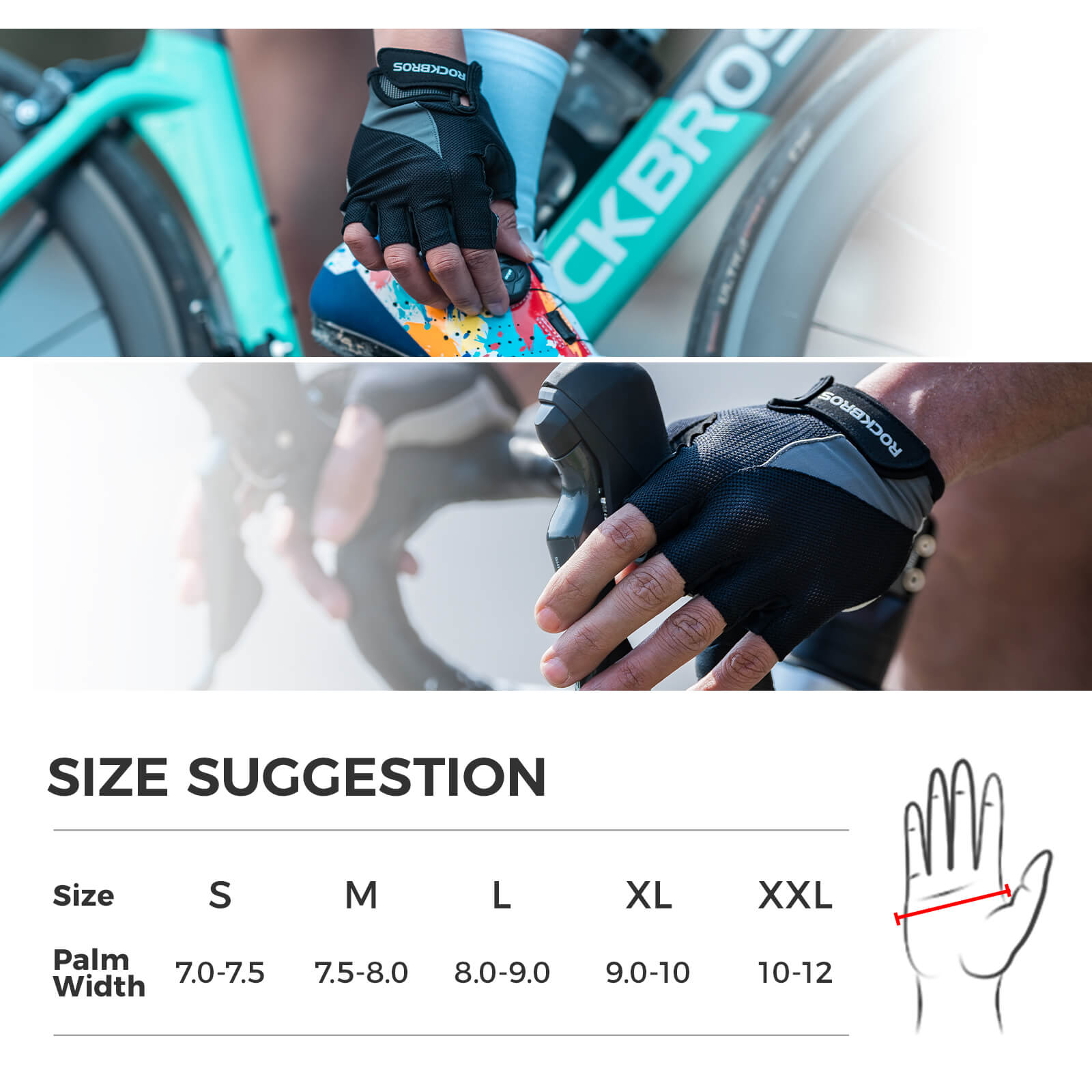 ROCKBROS Half-Finger Gel Padded Cycling Gloves ¨C Grip & Comfort for Summer Rides!