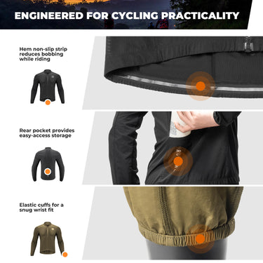 ROCKBROS Long-Sleeve Cycling Windbreaker Jacket – Ultimate Weather Protection!​ 
