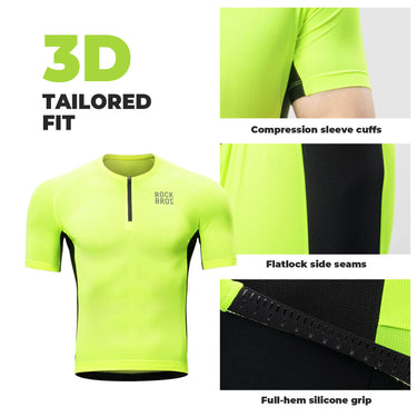 ROCKBROS Men’s Reflective Cycling Jersey – Ride Safe, Stay Fast!