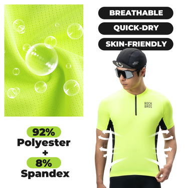 ROCKBROS Men’s Reflective Cycling Jersey – Ride Safe, Stay Fast!
