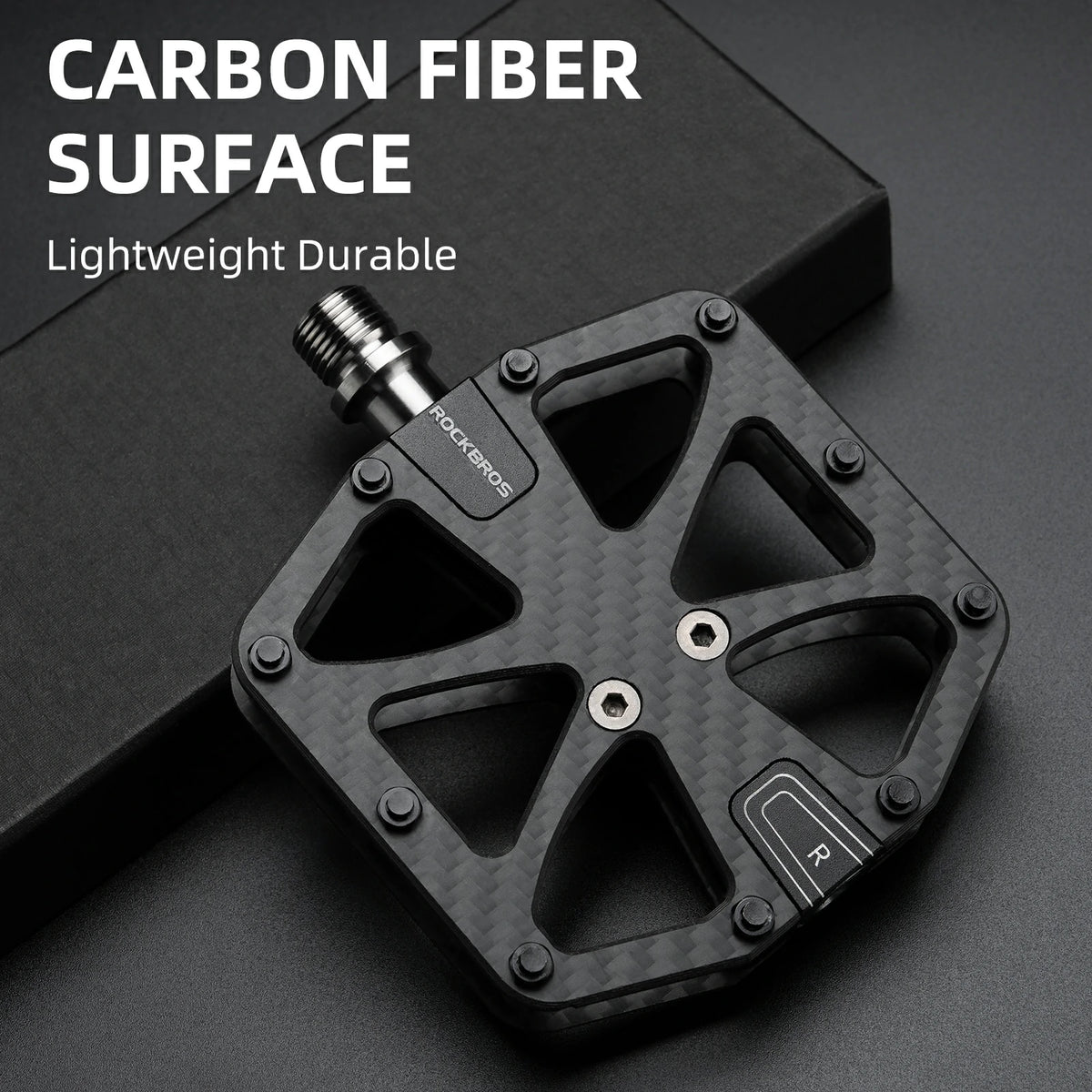 carbon flat pedals road bike Wide Flat Pedals, S
