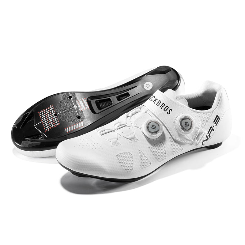 ROCKBROS Clipless Cycling Bike Shoes Road and Mtb Bike Shoes for Men Women NR3#color_white