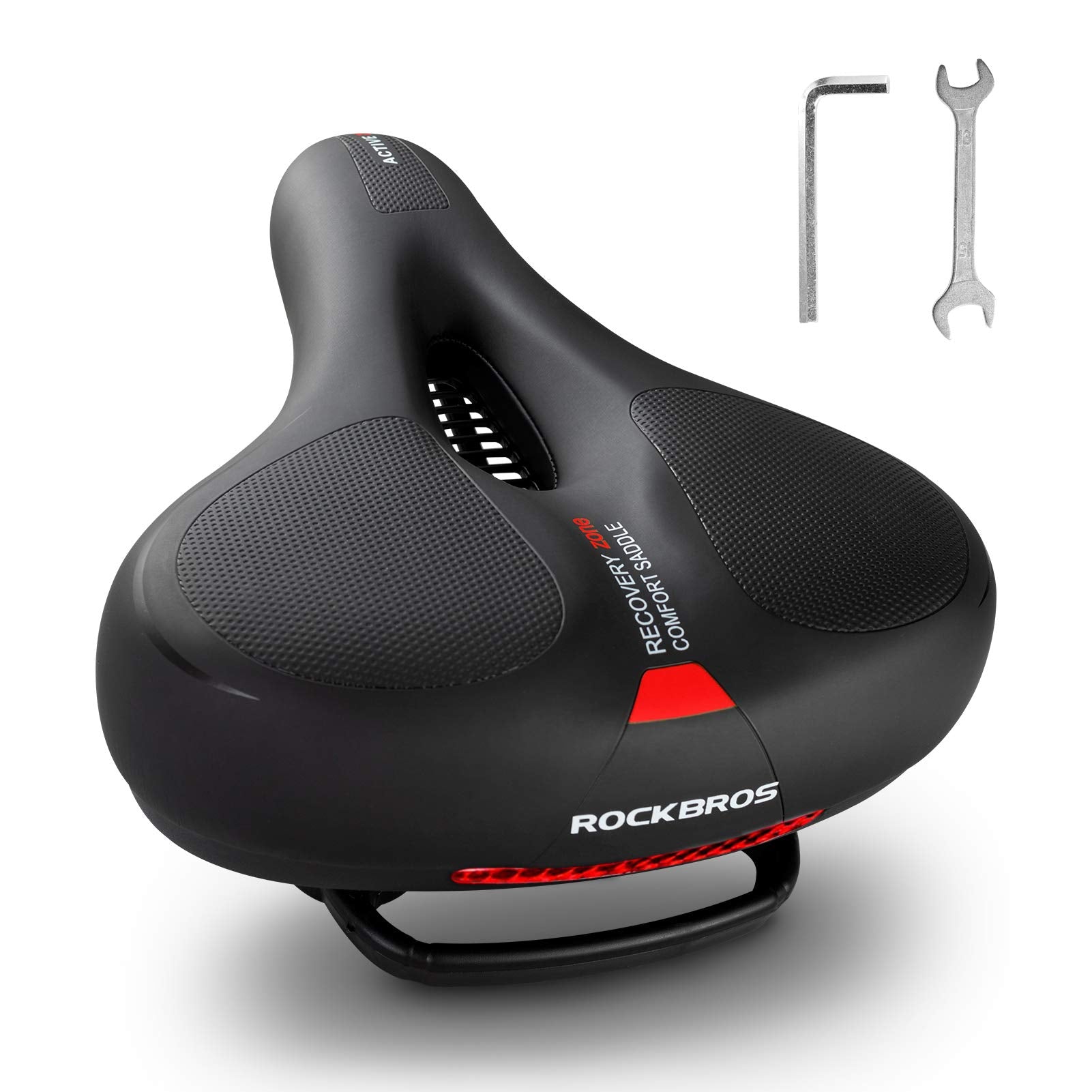 ROCKBROS Comfort Bike Saddle Soft Wide Seat for Men Women with Shock Absorption