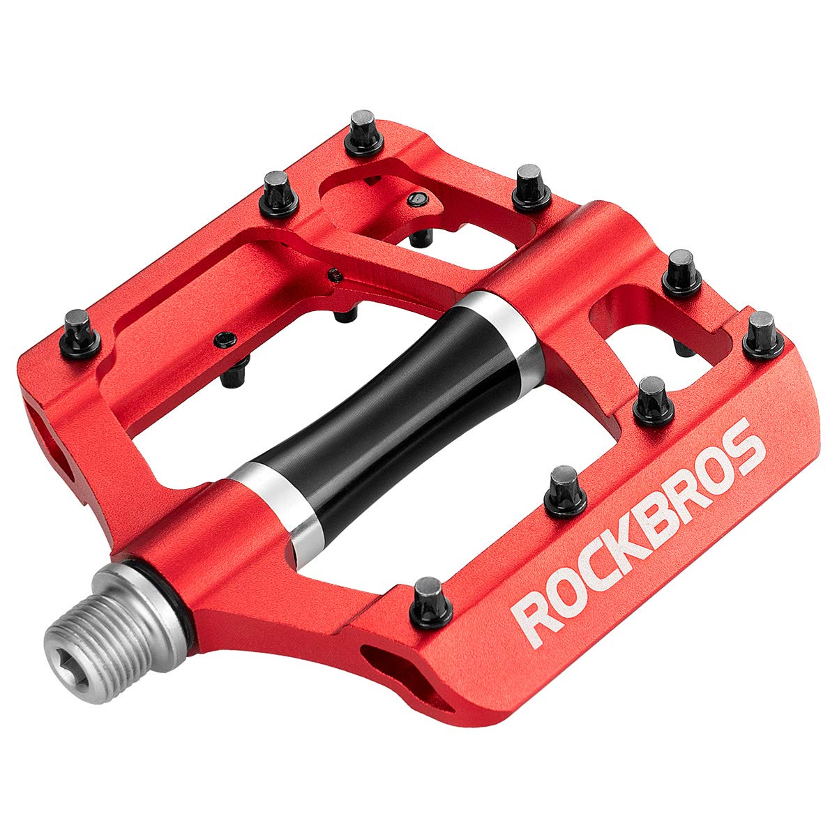 ROCKBROS MTB Pedals Platform Bike Pedal Aluminum 9/16" Bicycle Pedal Non-Slip Lightweight Flat Pedals for BMX Road Mountain Bikes - ROCKBROS
