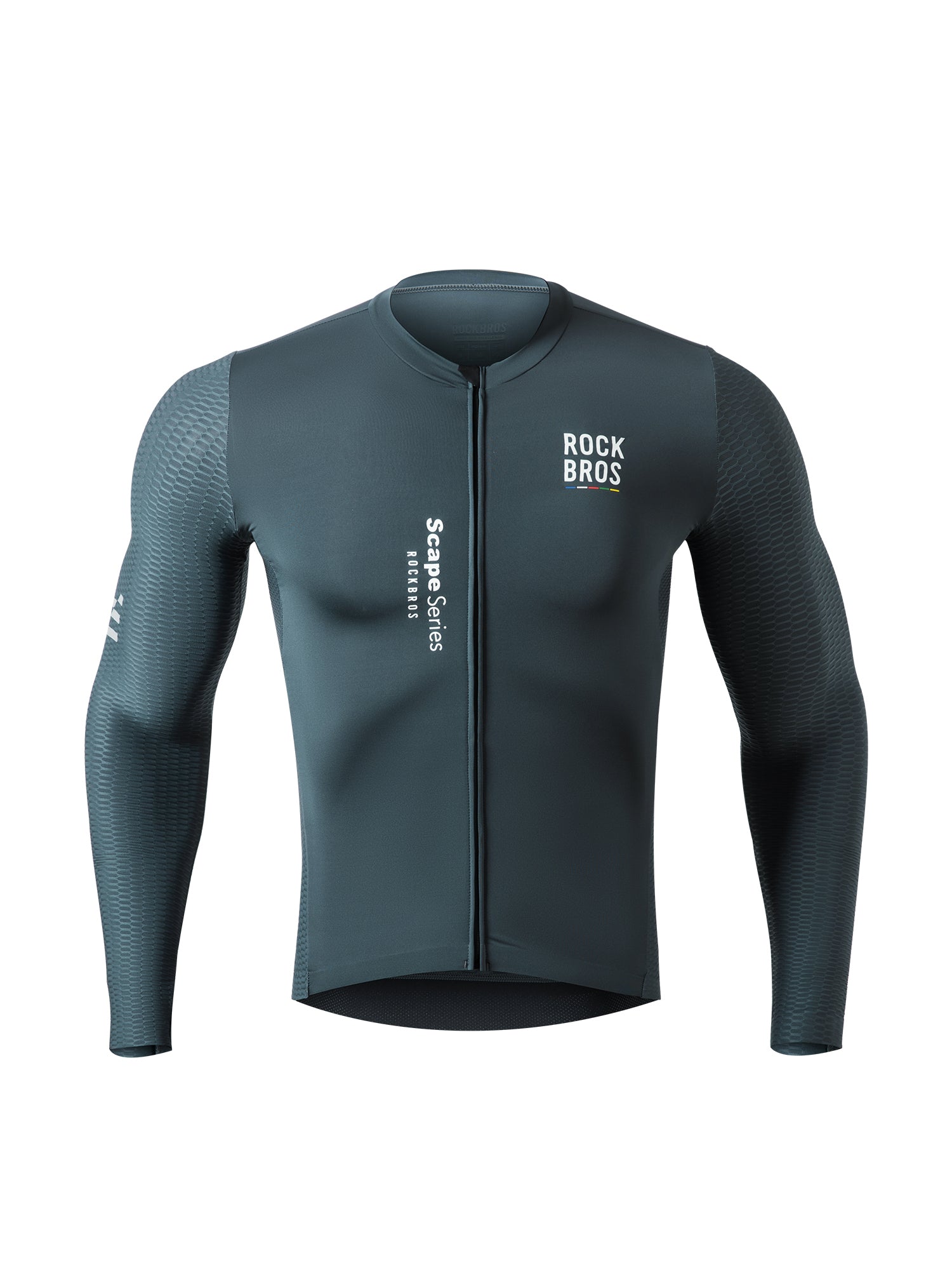Road To Sky – Men’s Grey Long-Sleeve Cycling Jersey