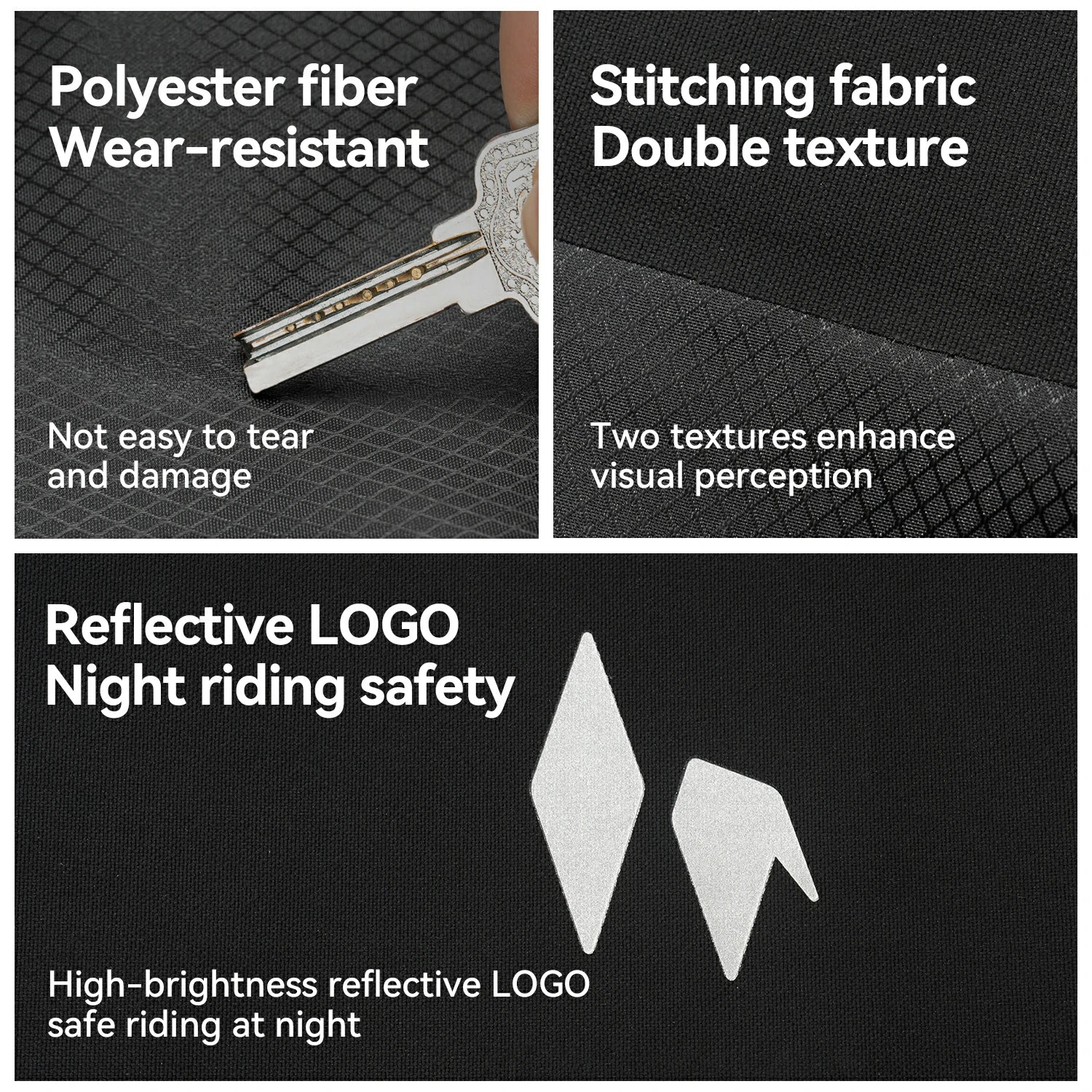 Outdoor shot of waterproof front fork rack bag.