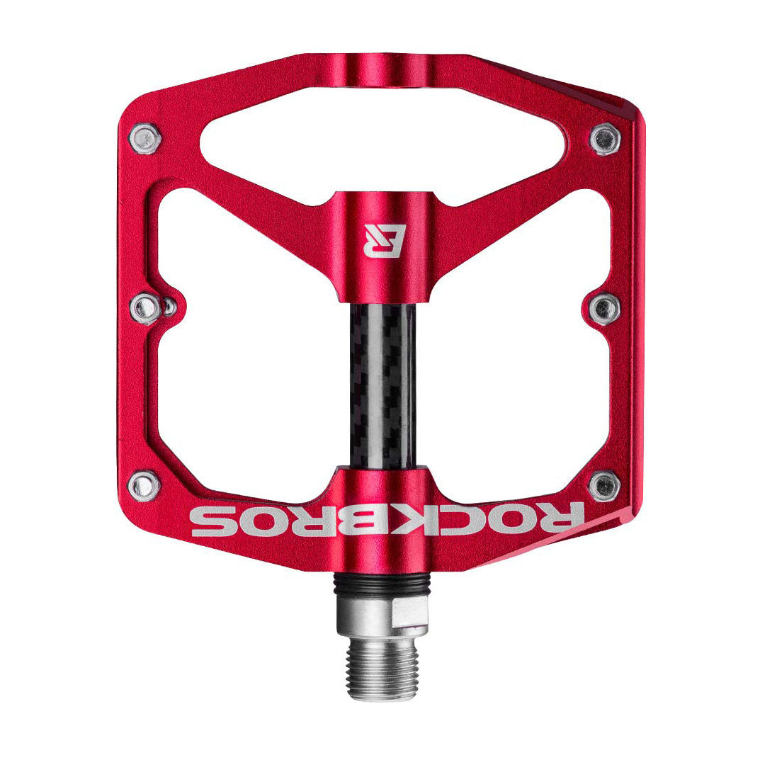 ROCKBROS Mountain MTB Bike Flat 9/16 Lightweight Carbon Fiber Sealed Bearing Pedals - ROCKBROS